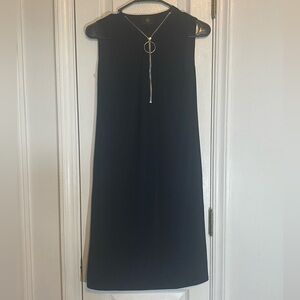 JM Collection Elegant Black Sleeveless Midi Dress
